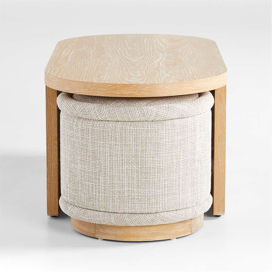 Union Oval Nesting Coffee Table with Stools thumbnail 4