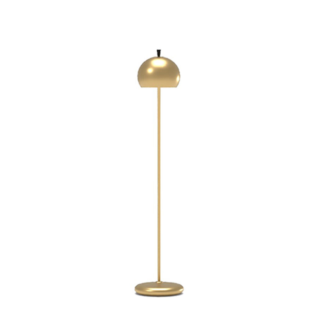 Petite Arc Metal Floor Lamp Antique Brass thumbnail 3