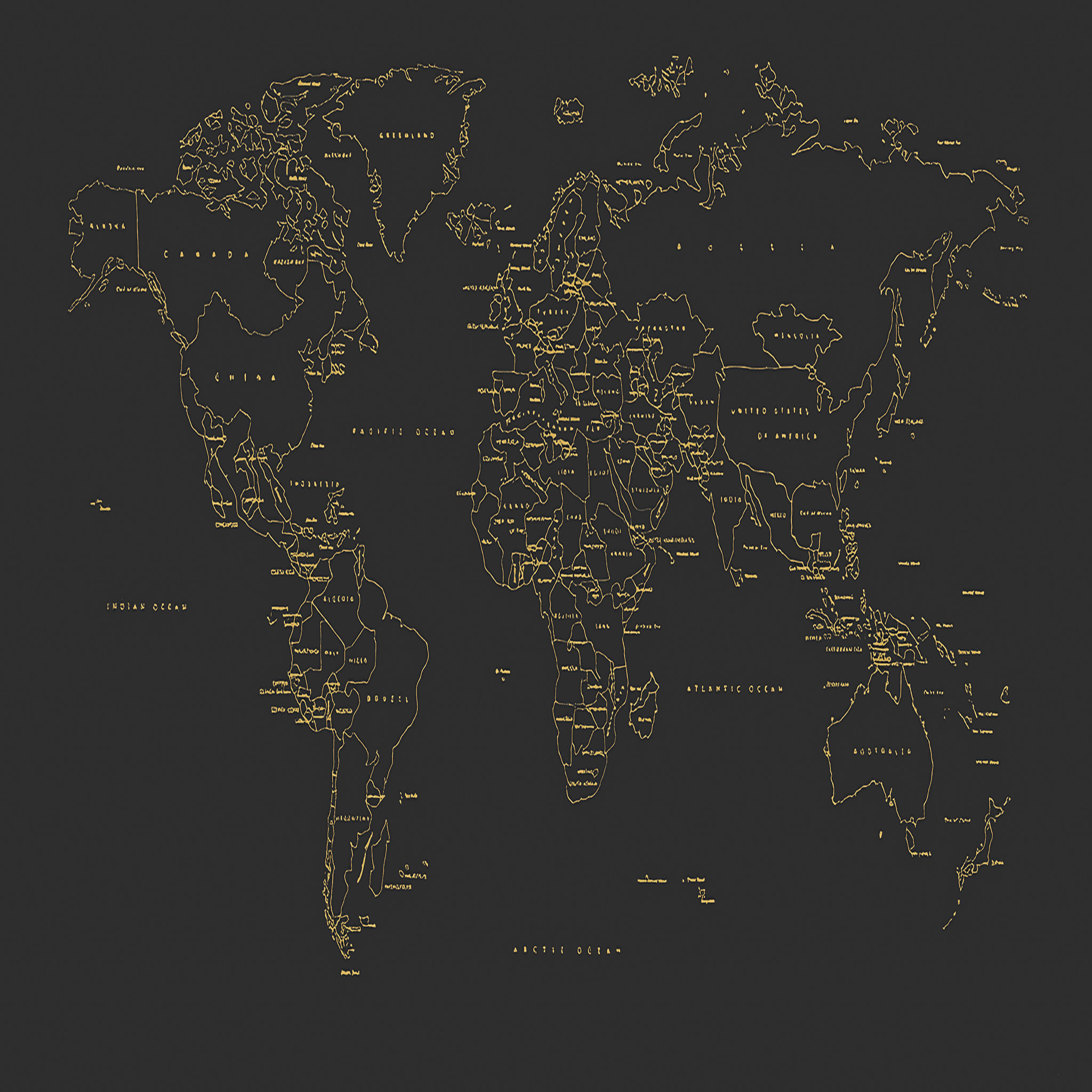 Latitude Vintage Black World Globe thumbnail 3