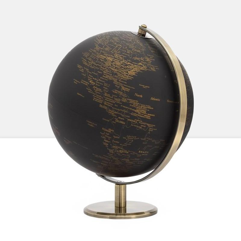 Latitude Vintage Black World Globe thumbnail 2