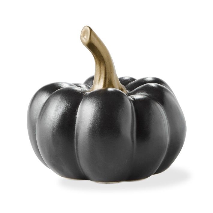 Decorative Black And Gold Pumpkins thumbnail 2
