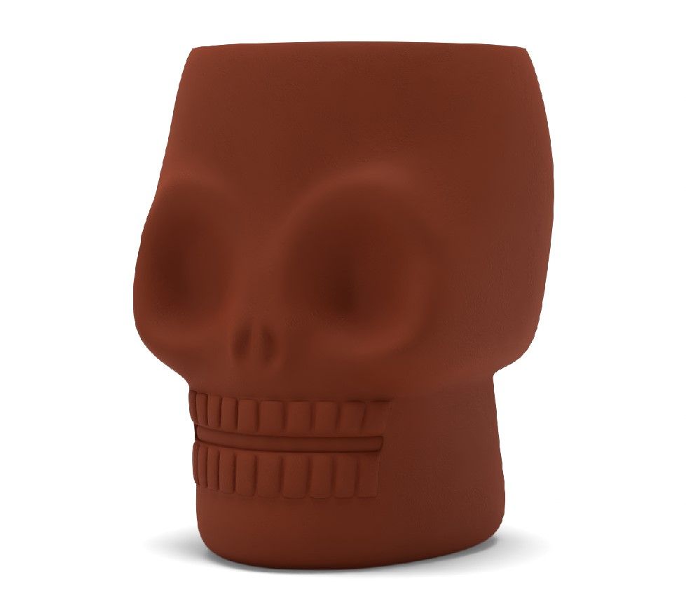 Terracotta Skull Vase thumbnail 2