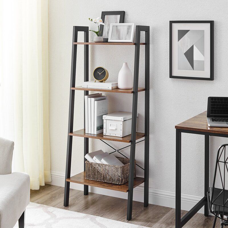 Parikh 54'' H x 22.1'' W Steel Etagere Bookcase thumbnail 2
