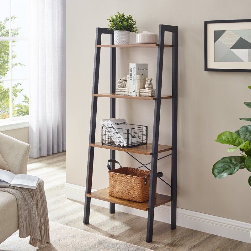 Parikh 54'' H x 22.1'' W Steel Etagere Bookcase thumbnail 3