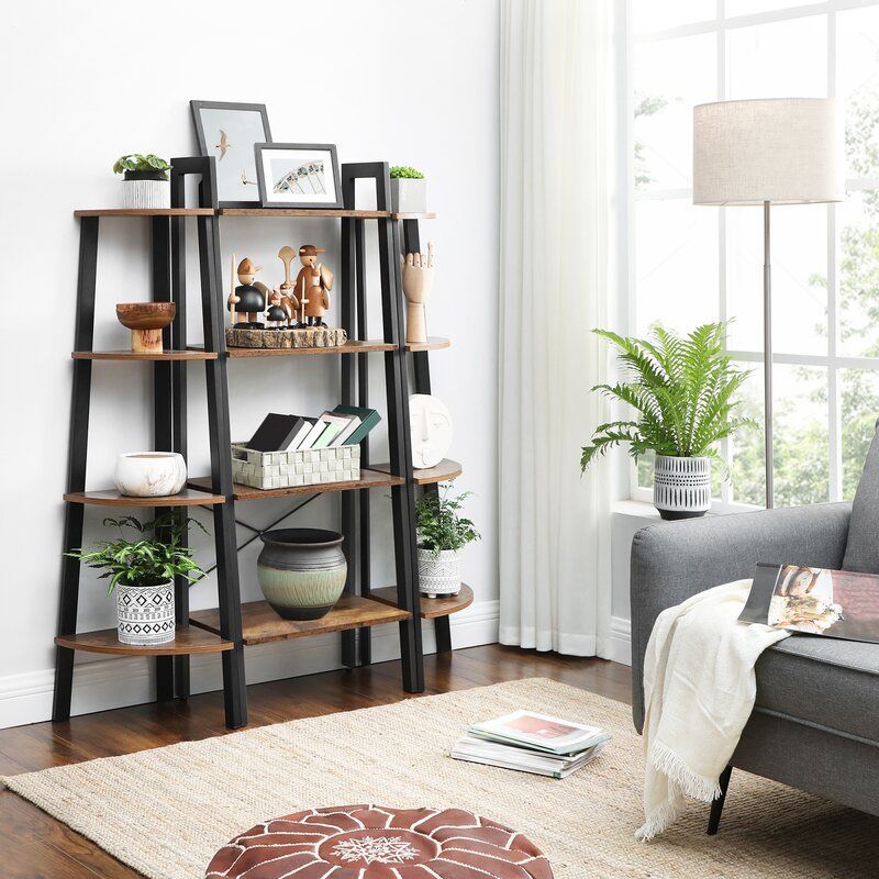 Parikh 54'' H x 22.1'' W Steel Etagere Bookcase thumbnail 4