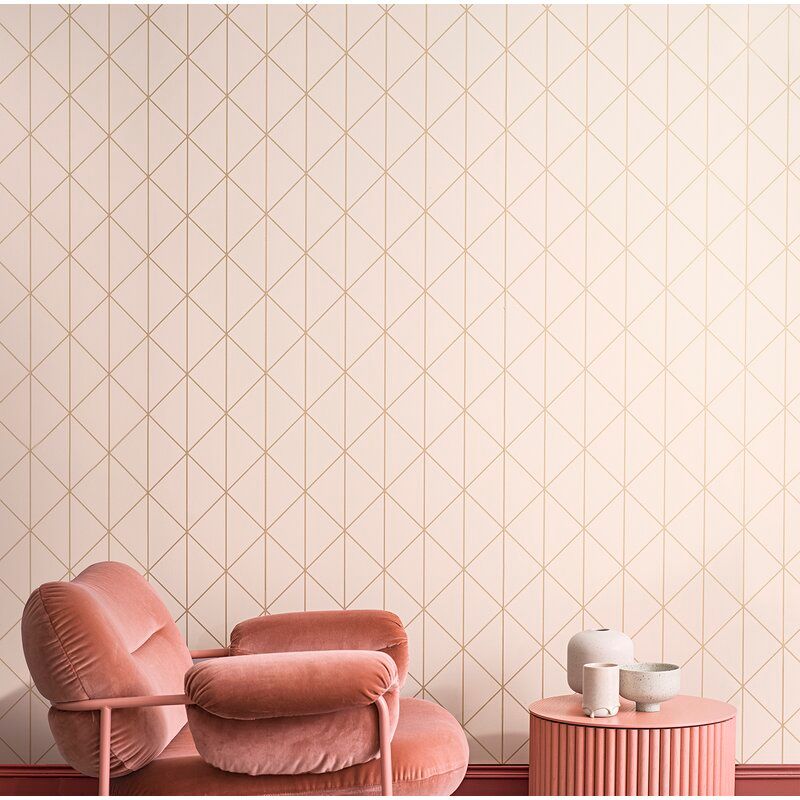 Del Geometric Metallic Wallpaper Roll thumbnail 2