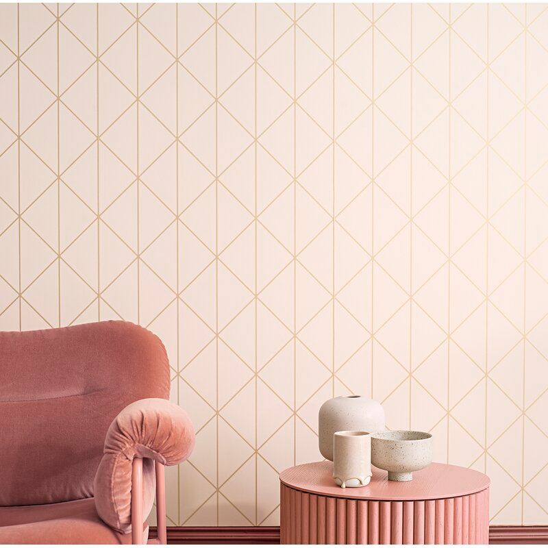 Del Geometric Metallic Wallpaper Roll thumbnail 3