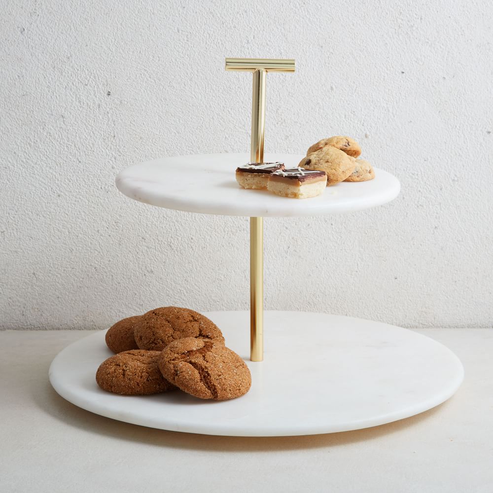 Marble Brass Tier Cake Stand  thumbnail 2