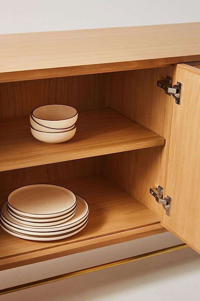 Wallace Cane and Oak Sideboard Neutral thumbnail 3