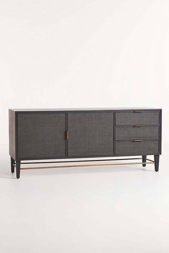 Wallace Cane and Oak Sideboard Black thumbnail 2