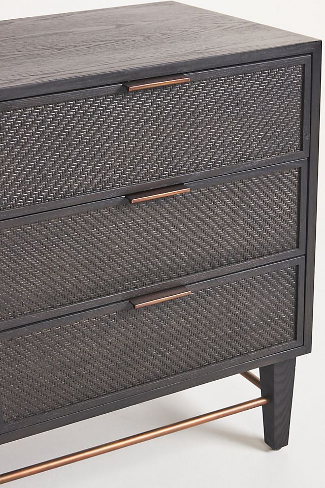 Wallace Cane and Oak Sideboard Black thumbnail 4