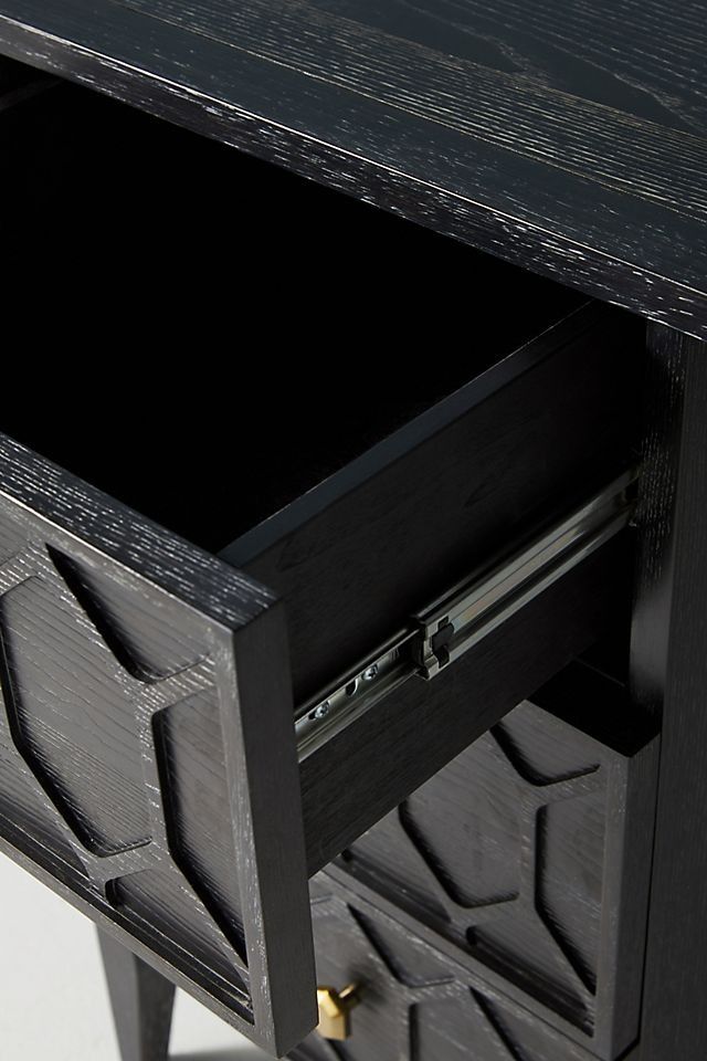 Textured Trellis Desk Black thumbnail 3