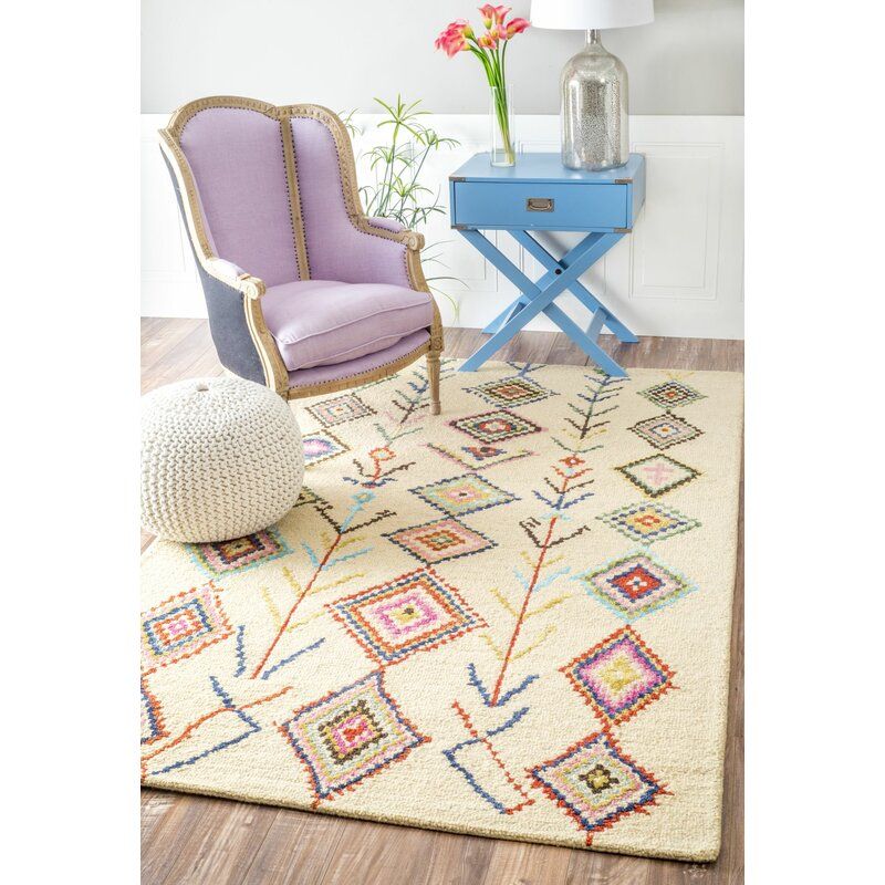 Agostini Southwestern Handmade Tufted Wool Rug 7'6"x9'6" thumbnail 3