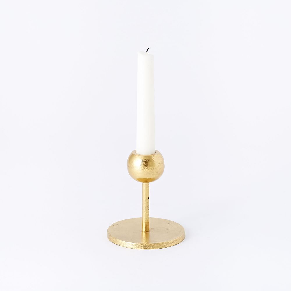Modern Brass Candleholder Small thumbnail 2