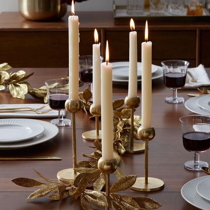Modern Brass Candleholder Small thumbnail 5