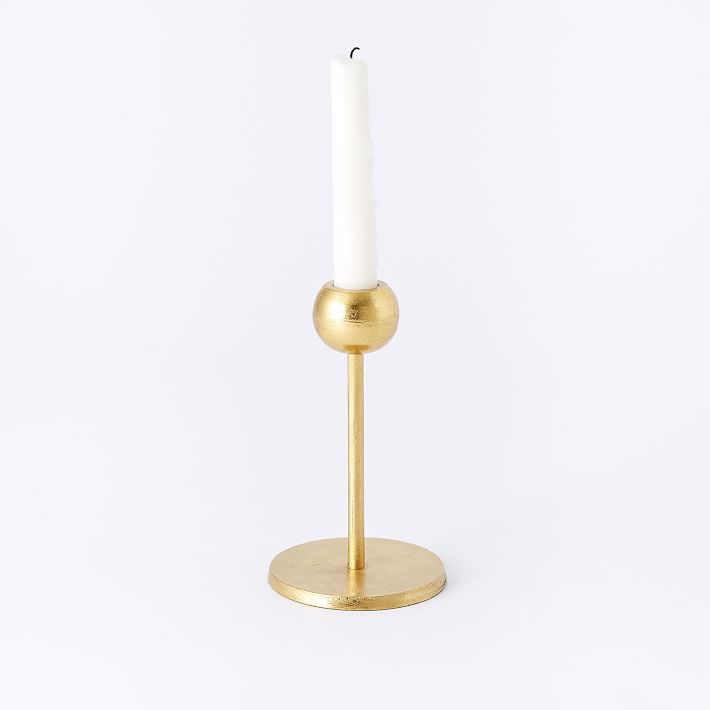 Modern Brass Candleholder Medium thumbnail 2