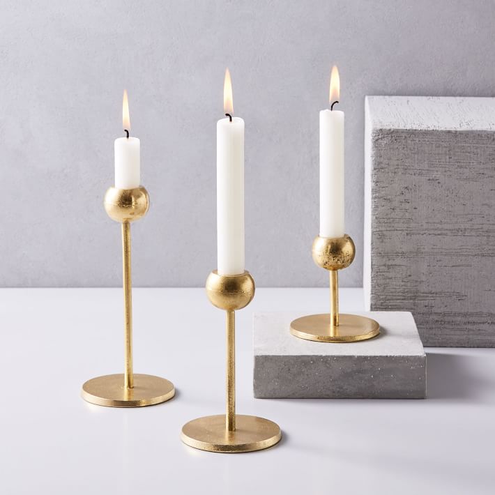 Modern Brass Candleholders thumbnail 3
