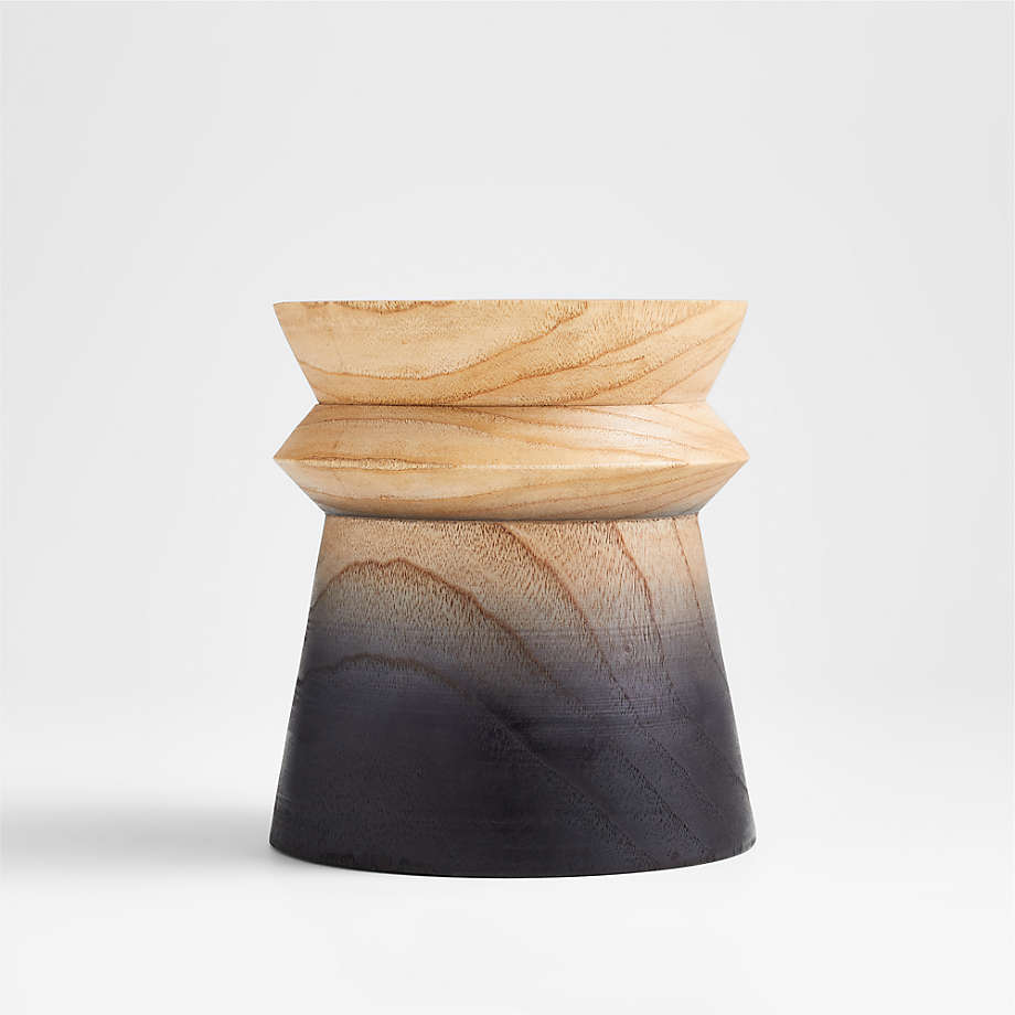 Cara Black Ombre Small Wood Vase thumbnail 2