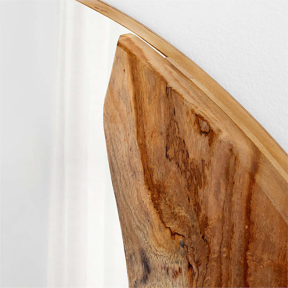Phlox Live Edge Wood Round Mirror thumbnail 2
