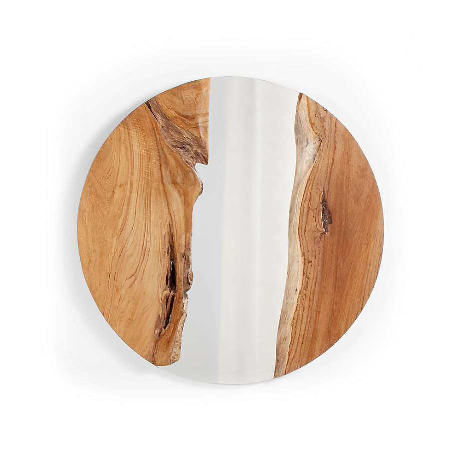 Phlox Live Edge Wood Round Mirror thumbnail 3