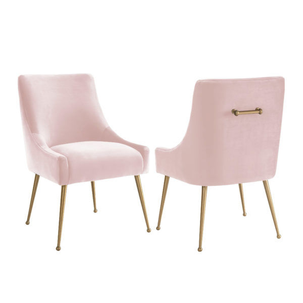 Bianca Blush Velvet Side Chair thumbnail 5