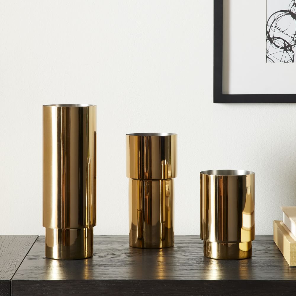 Brass Tube Vases thumbnail 3