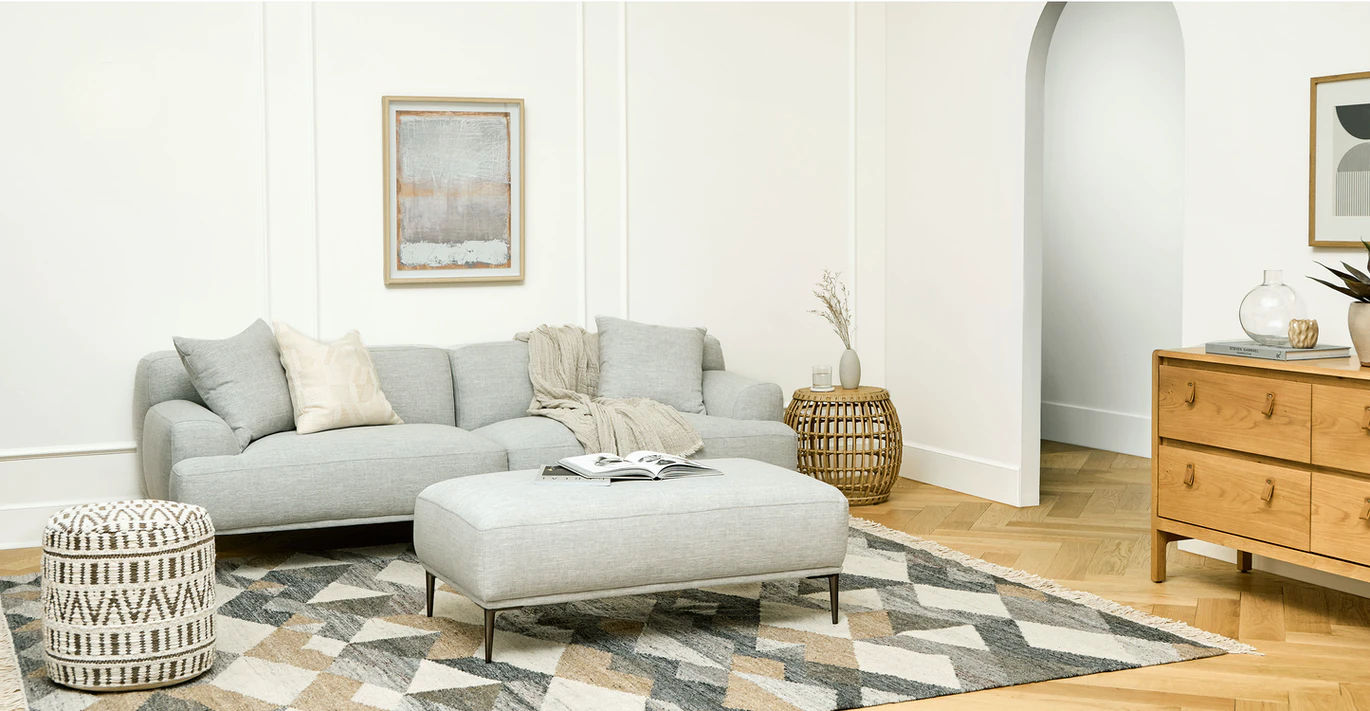 Abisko Mist Gray Ottoman thumbnail 2