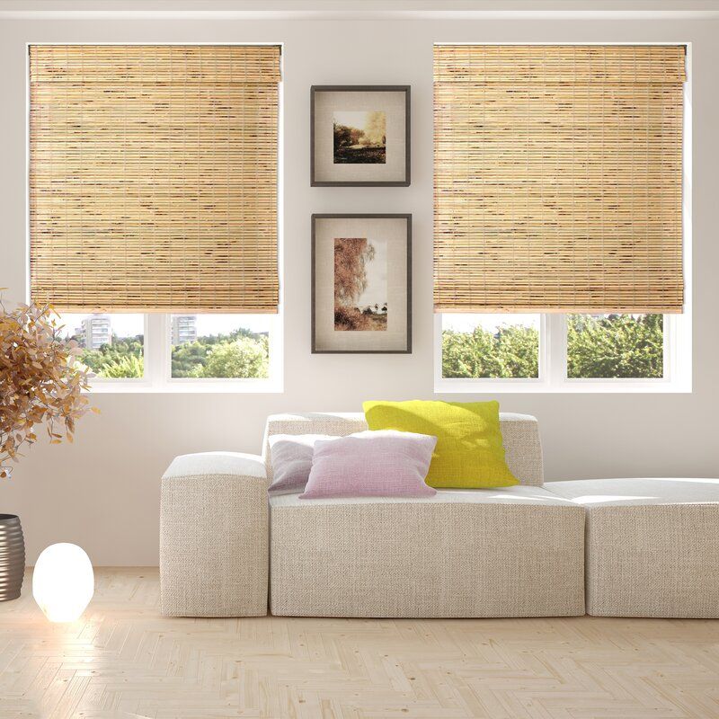 Aymeric Tuscan Semi Sheer Brown Roman Shade thumbnail 3