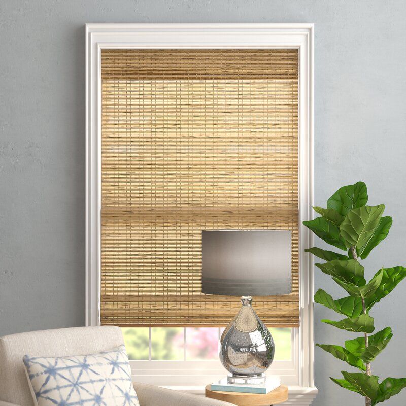 Aymeric Tuscan Semi Sheer Brown Roman Shade thumbnail 2