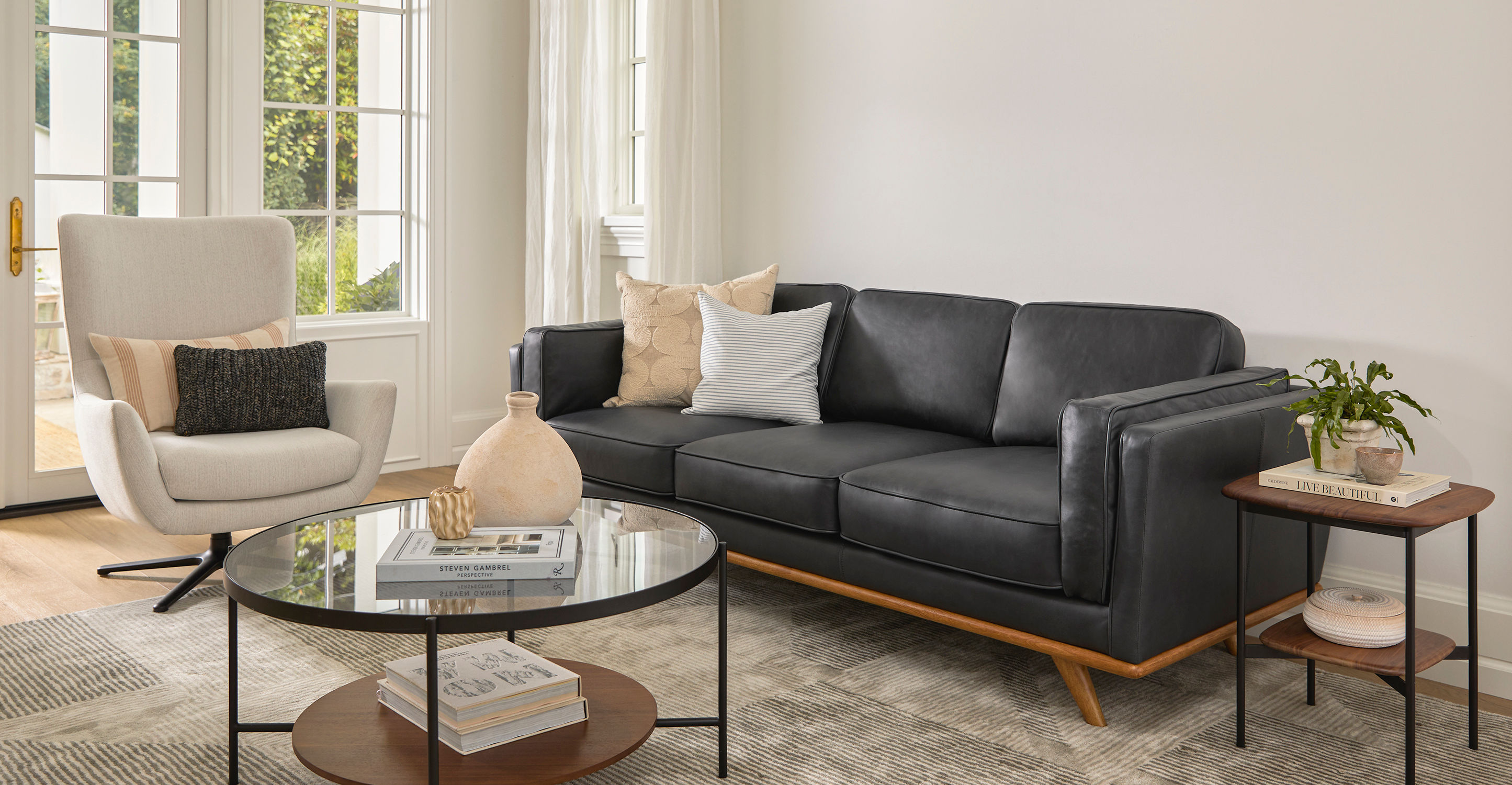 Timber Charme Black Sofa thumbnail 2