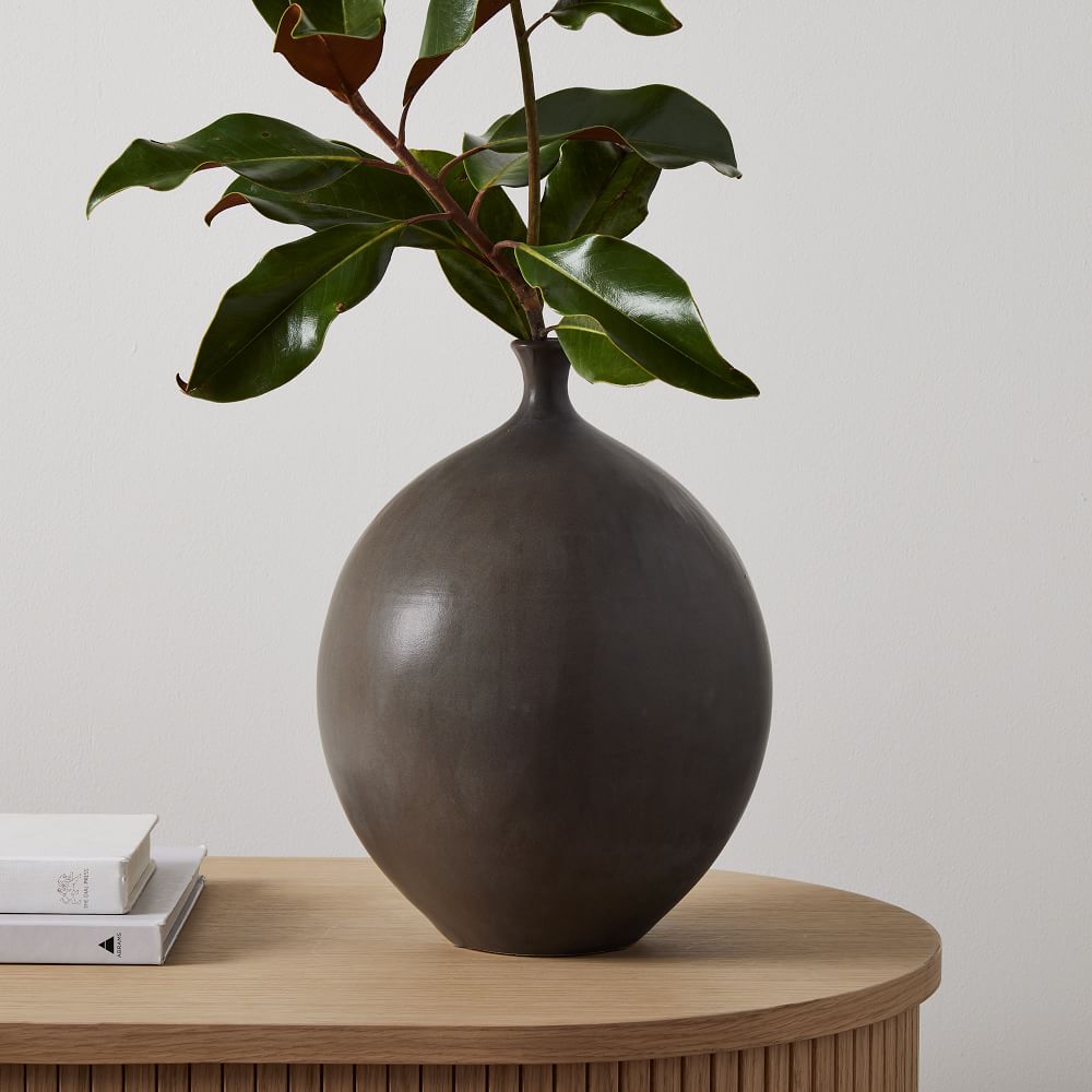 Crackle Glazed Ceramic Vases Round thumbnail 2