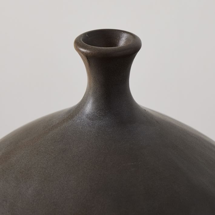 Crackle Glazed Ceramic Vases Round thumbnail 3