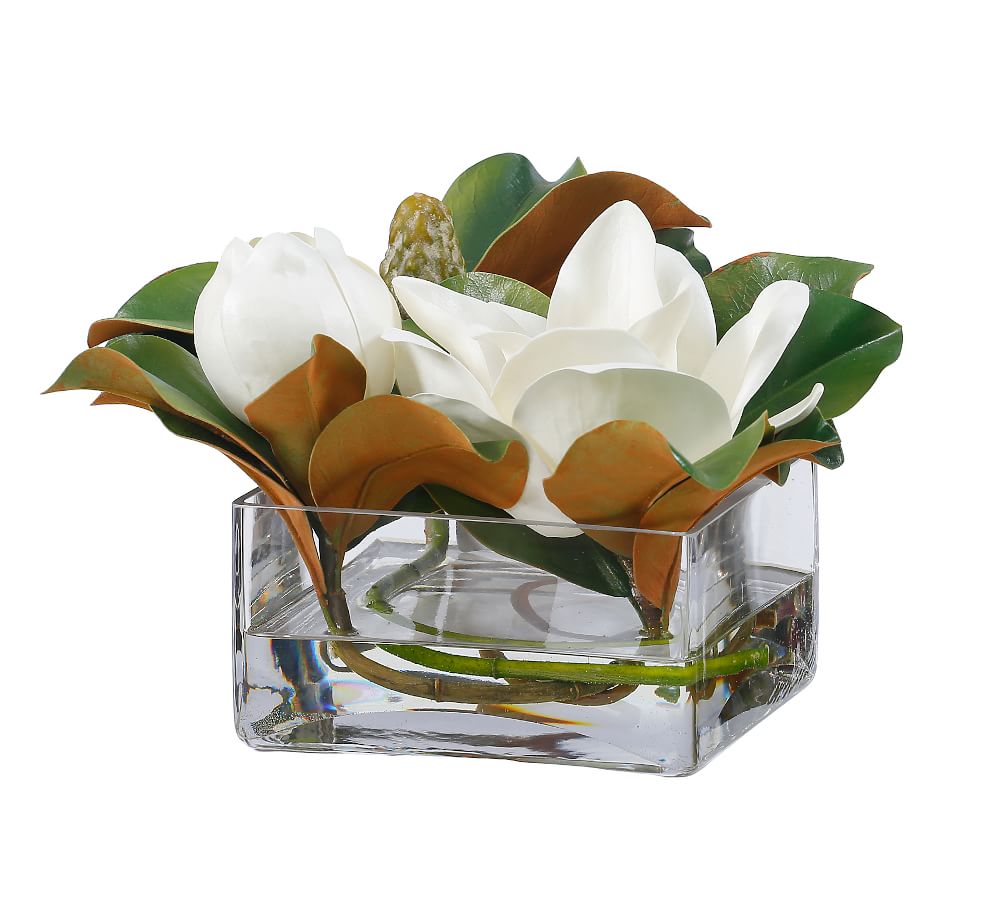 Faux Magnolias Composed Arrangement thumbnail 2