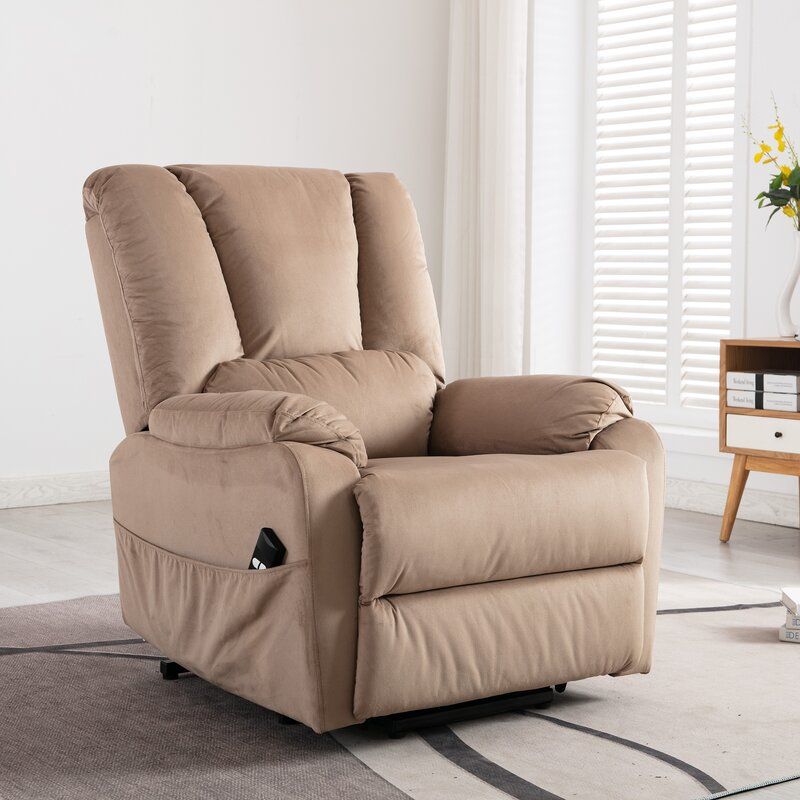 Dommonique Velvet Power Lift Assist Standard Recliner thumbnail 5