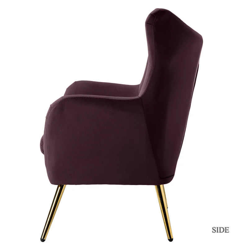 Avianna 29.25" Wide Tufted Polyester Wingback Chair thumbnail 3