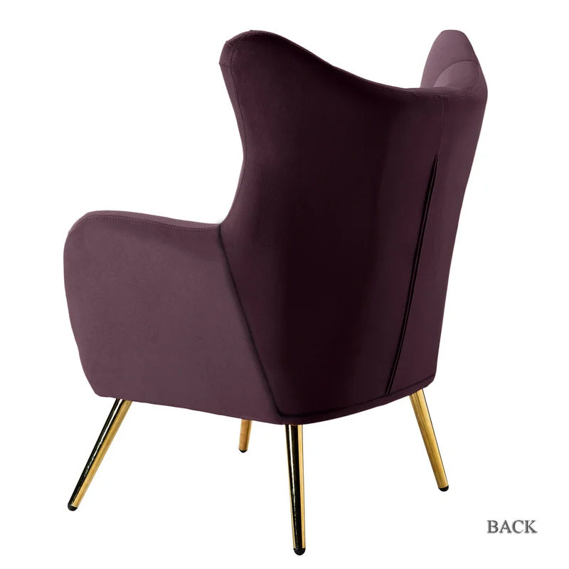 Avianna 29.25" Wide Tufted Polyester Wingback Chair thumbnail 4