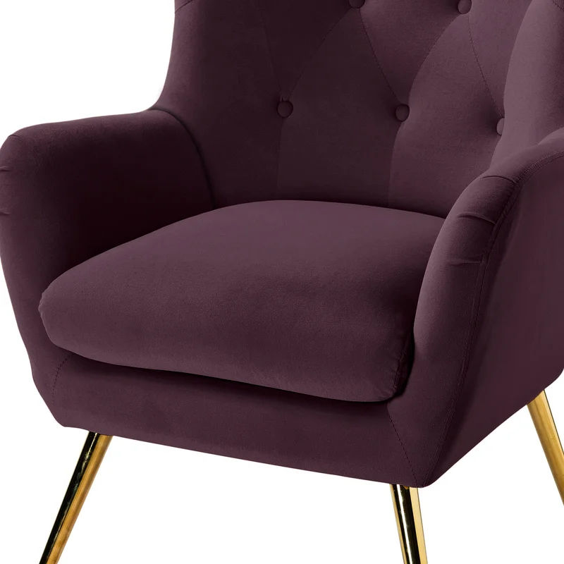 Avianna 29.25" Wide Tufted Polyester Wingback Chair thumbnail 6