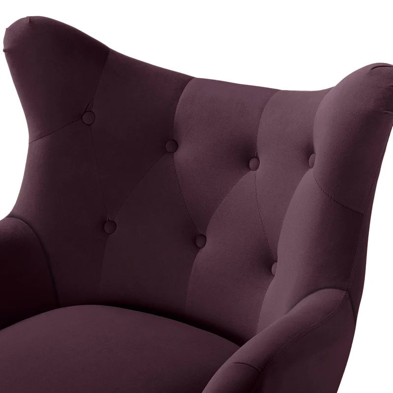 Avianna 29.25" Wide Tufted Polyester Wingback Chair thumbnail 7