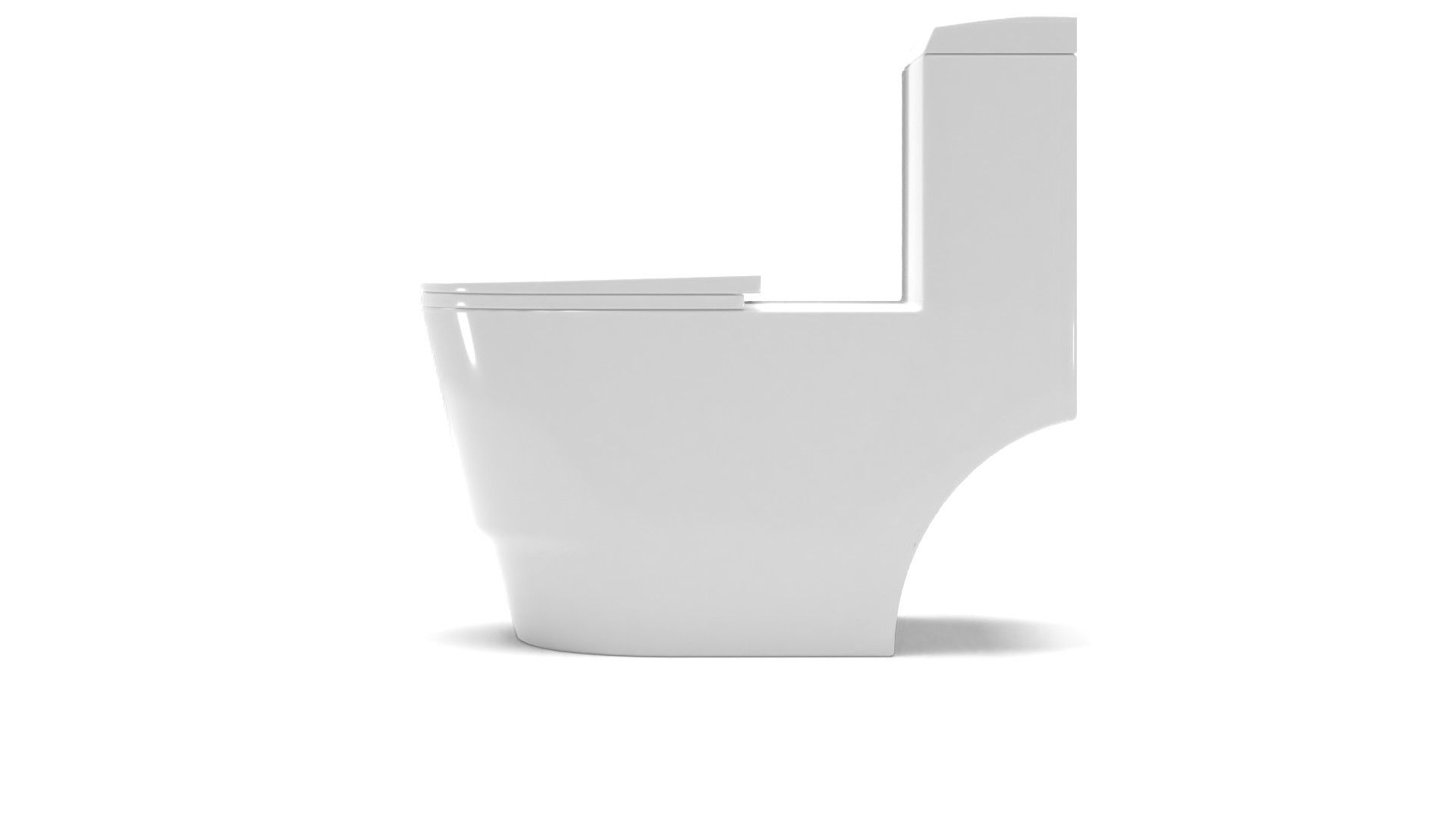 Dual Flush Elongated One Piece Toilet Seat Included thumbnail 3
