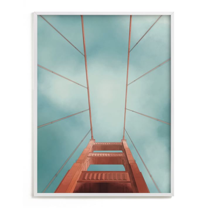 Minted San Francisco Golden Gate Bridge With Frame thumbnail 2