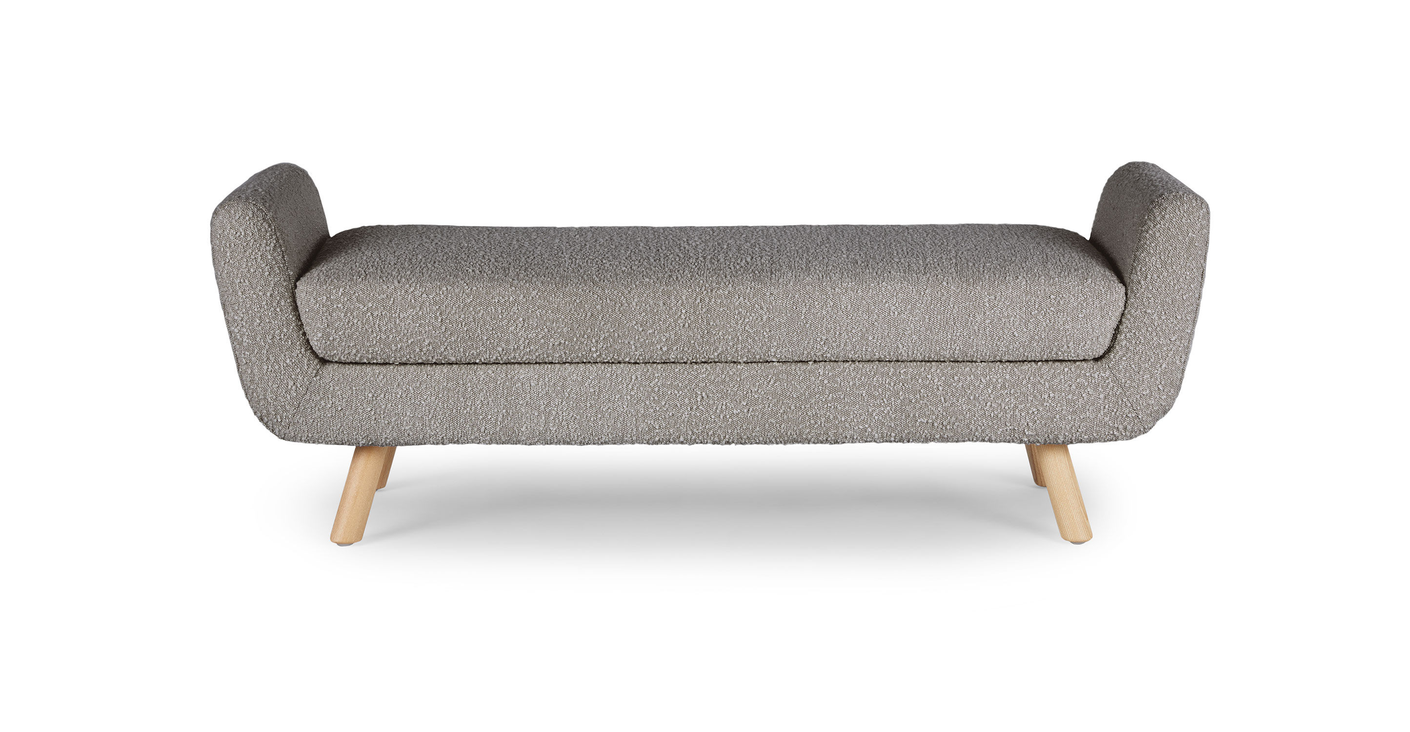 Gabriola Dover Gray Boucle Bench thumbnail 3