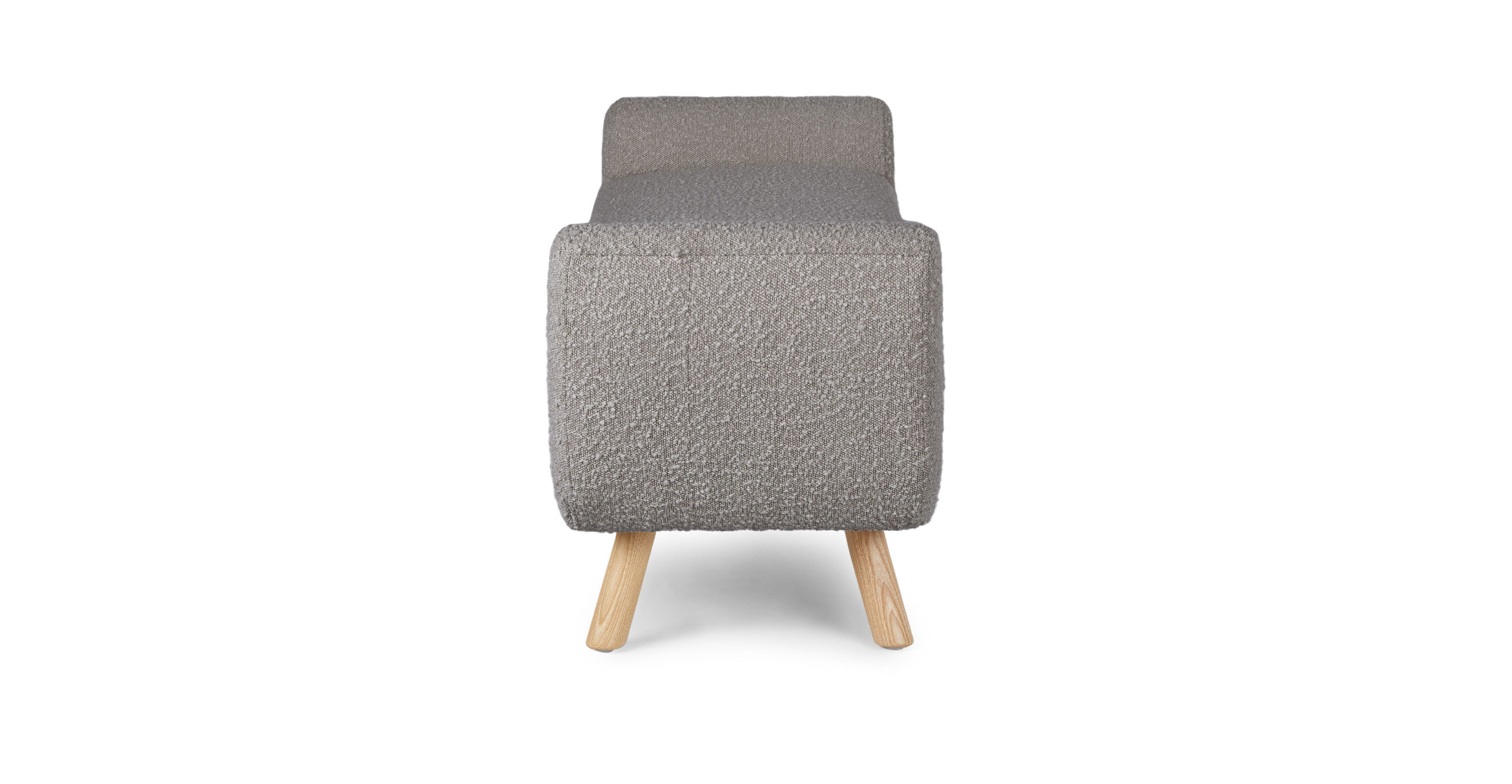 Gabriola Dover Gray Boucle Bench thumbnail 4