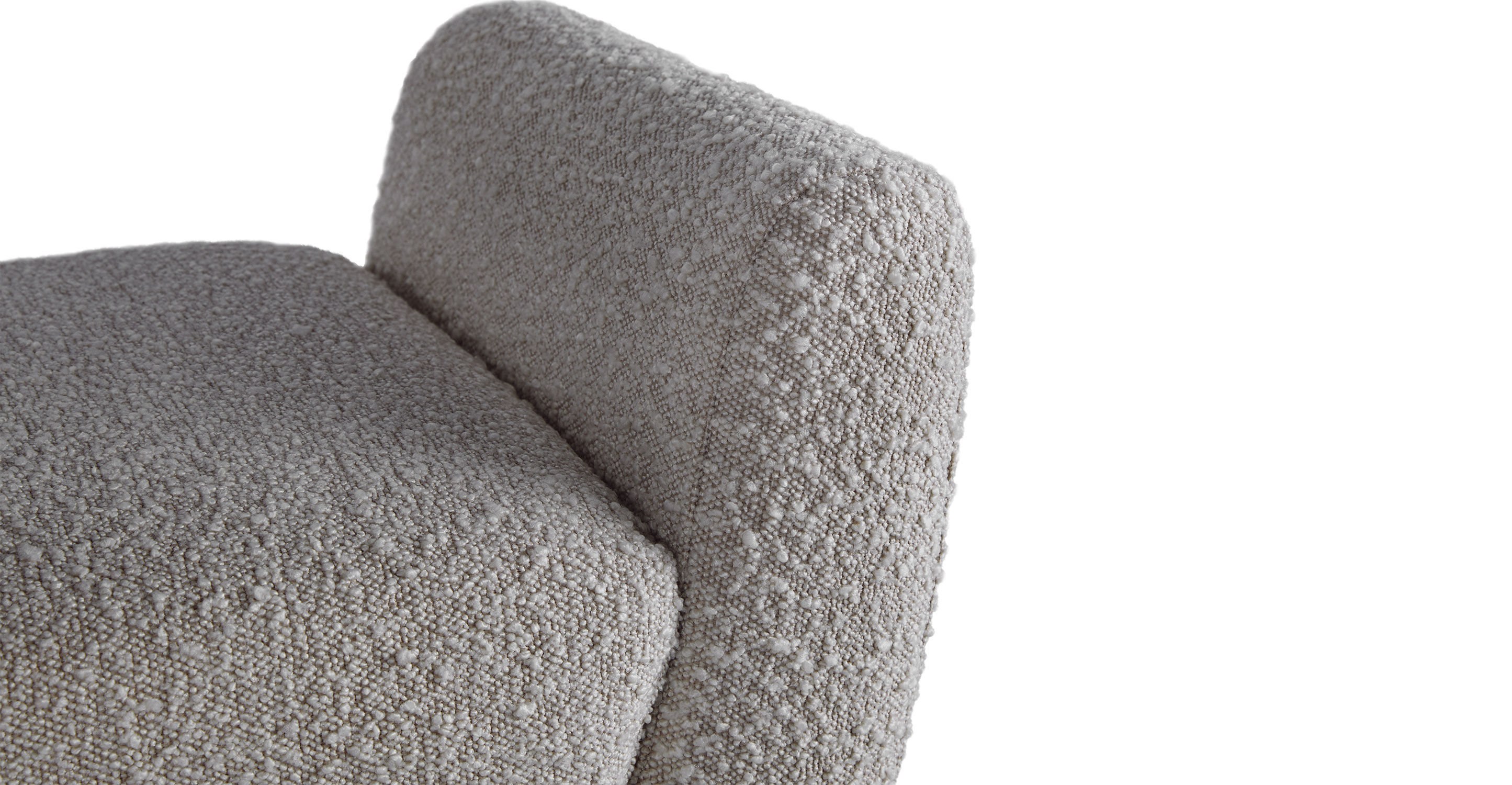 Gabriola Dover Gray Boucle Bench thumbnail 6