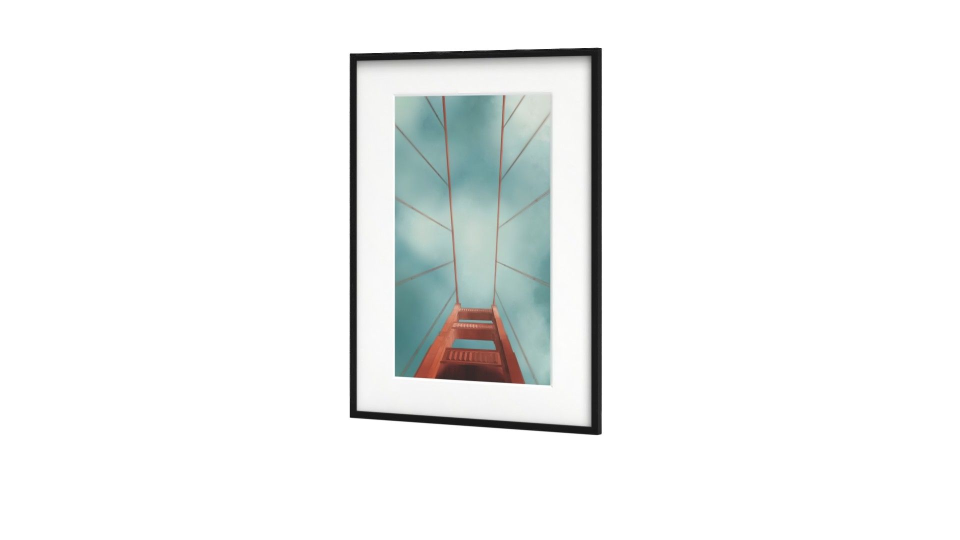 Minted For West Elm San Francisco Golden Gate Bridge Framed thumbnail 2
