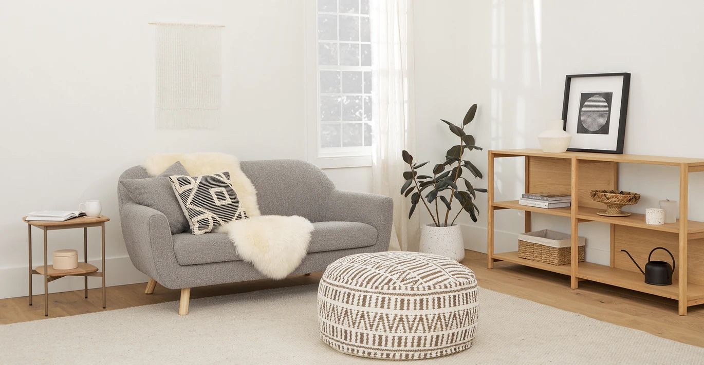 Gabriola Dover Gray Boucle Loveseat thumbnail 2