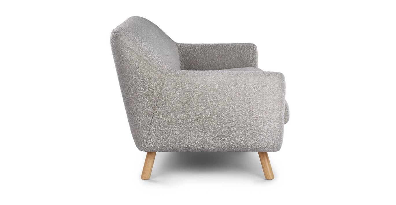 Gabriola Dover Gray Boucle Loveseat thumbnail 4