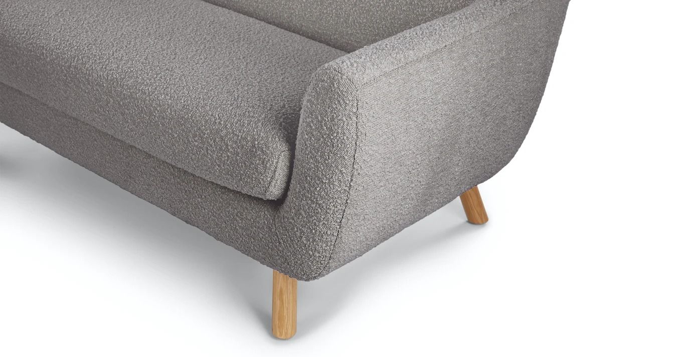 Gabriola Dover Gray Boucle Loveseat thumbnail 6