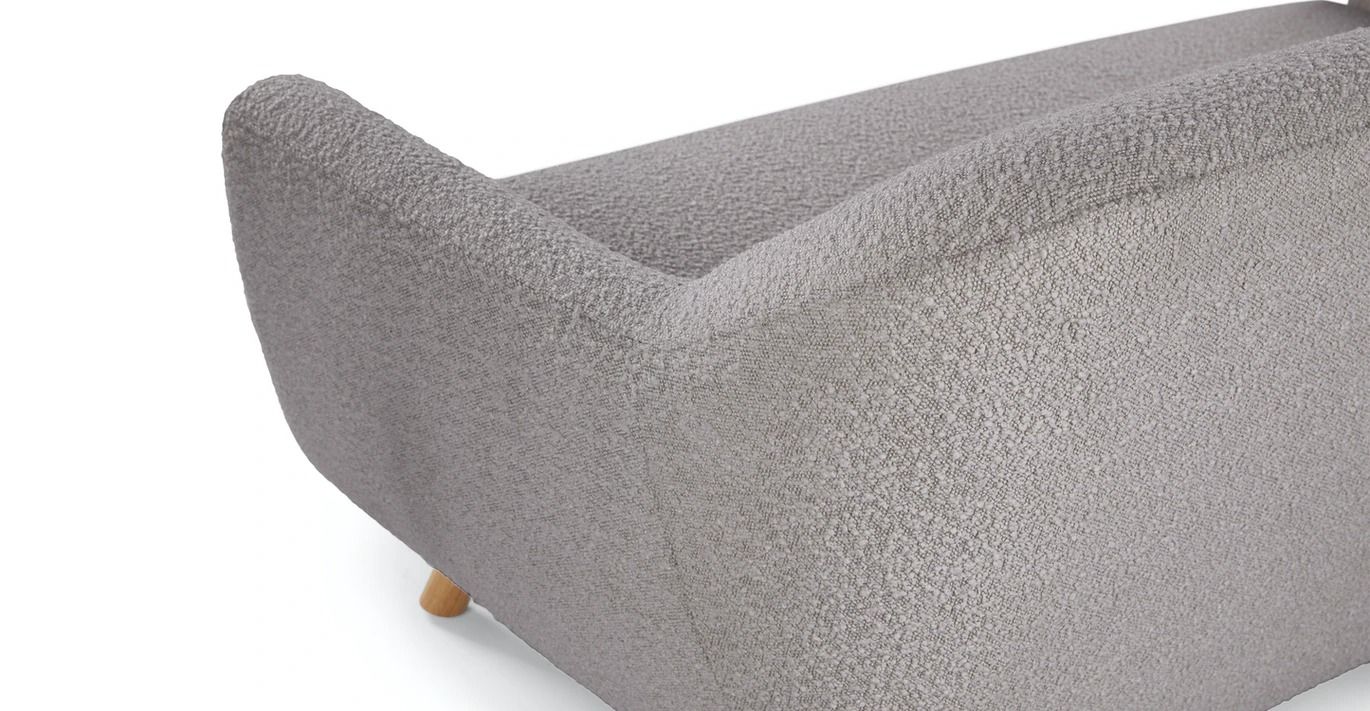 Gabriola Dover Gray Boucle Loveseat thumbnail 7