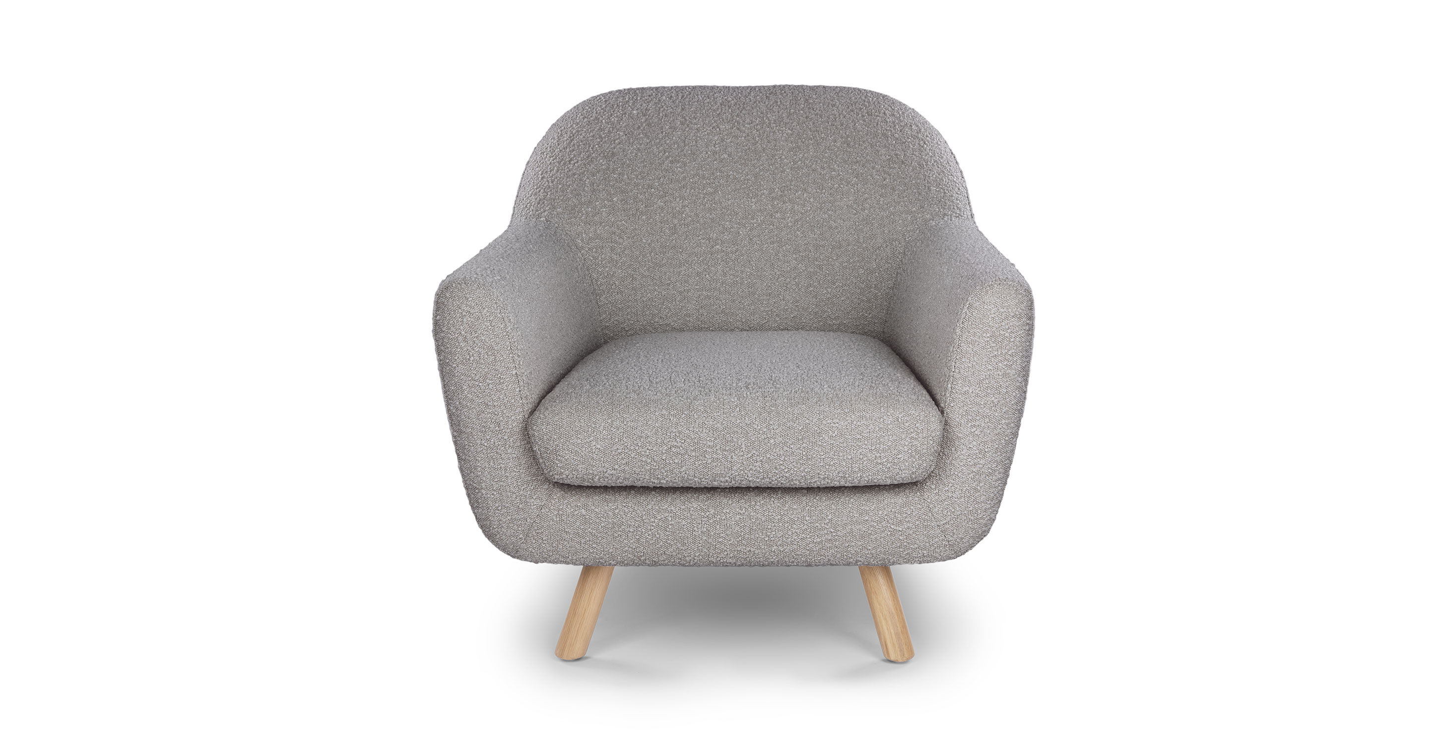 Gabriola Dover Gray Boucle Lounge Chair thumbnail 3