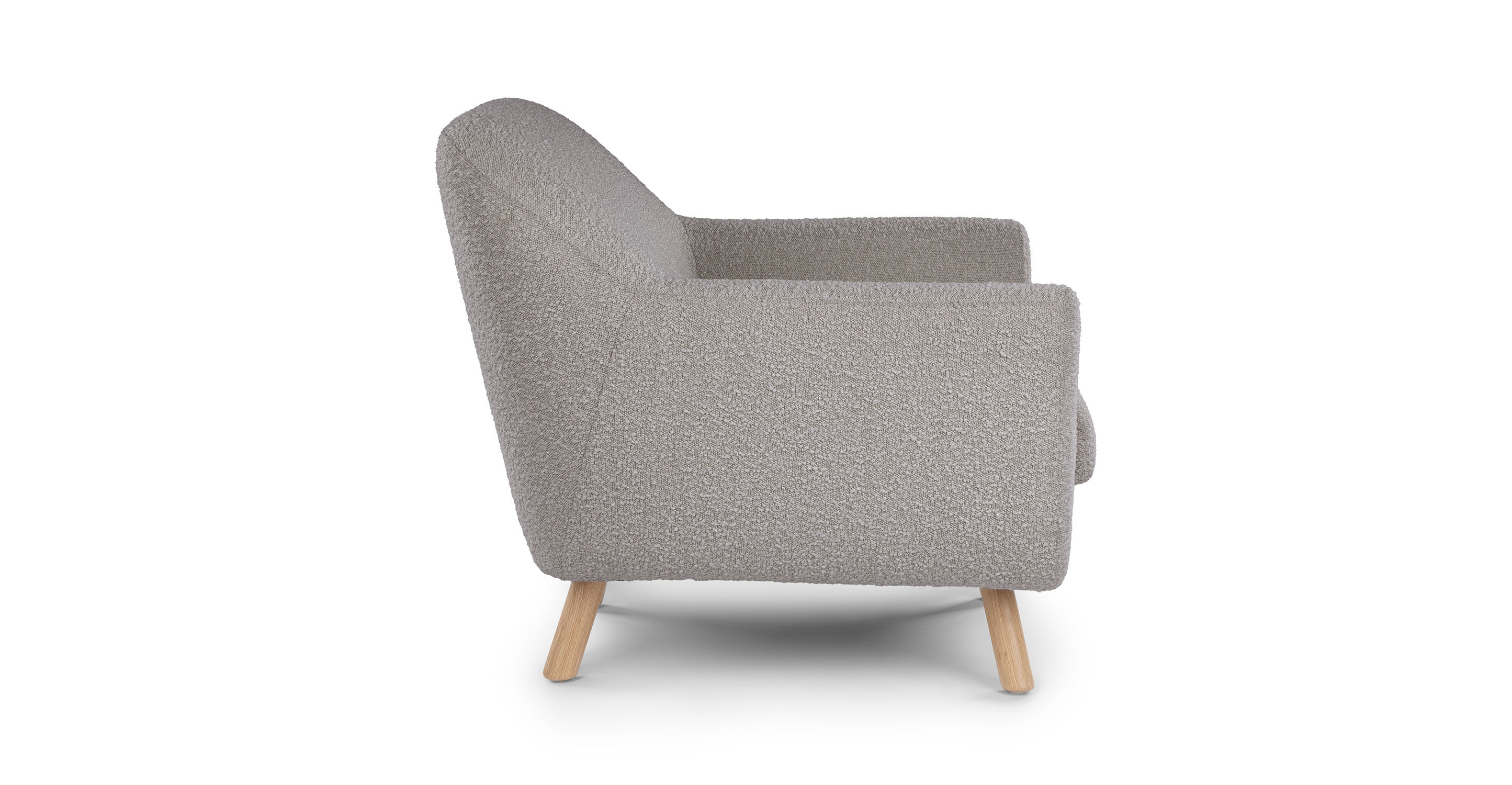 Gabriola Dover Gray Boucle Lounge Chair thumbnail 4
